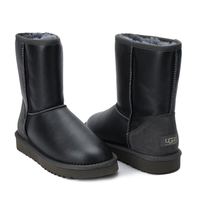 UGG Classic Short Metallic Grey