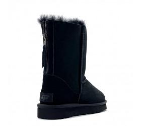 UGG Classic Short Zip Black (Без Камней)