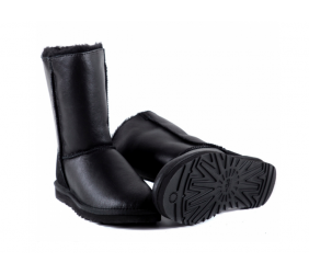 UGG Classic Short Zip Metallic Black