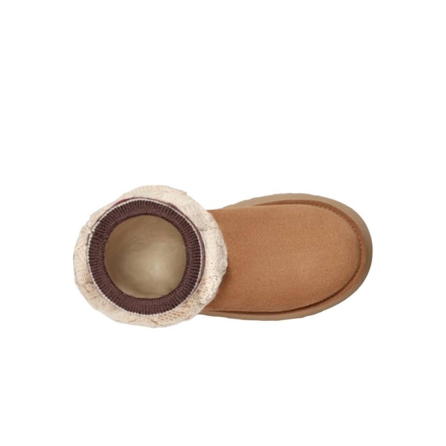 UGG Classic Sweater Letter Chestnut