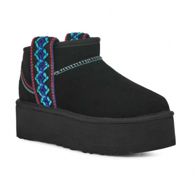 UGG Classic Ultra Mini Braid Platform Black