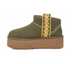 UGG Classic Ultra Mini Braid Platform Burnt Olive
