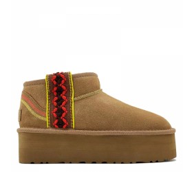 UGG Classic Ultra Mini Braid Platform Chestnut