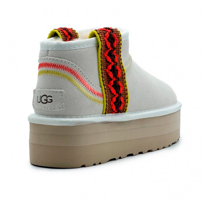 UGG Classic Ultra Mini Braid Platform White
