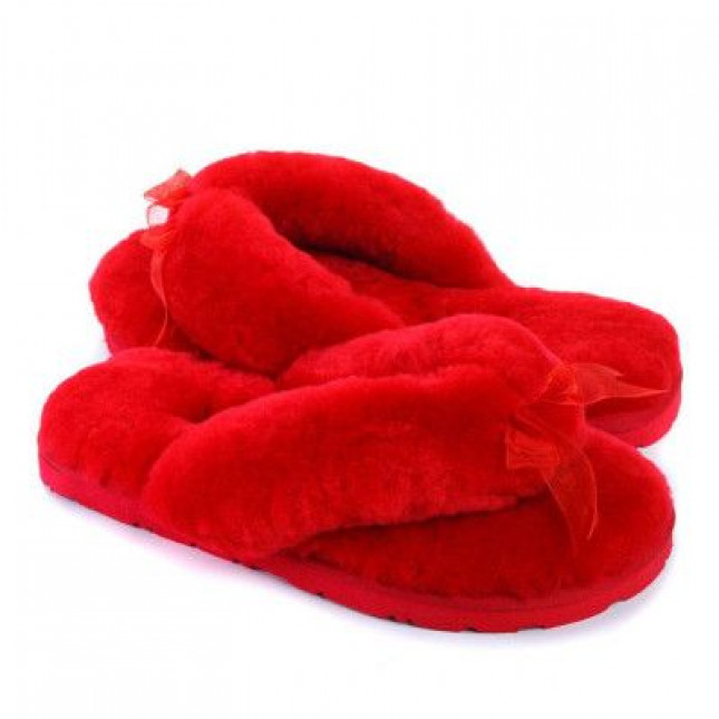 UGG Fluff Flip Flop II Red