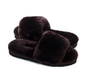 UGG Fluff Slide Slippers Chocolate UGG Fluff Slide Slippers Chocolate