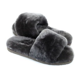 UGG Fluff Slide Slippers Grey UGG Fluff Slide Slippers Grey