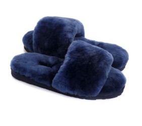 UGG Fluff Slide Slippers Navy Blue UGG Fluff Slide Slippers Navy Blue