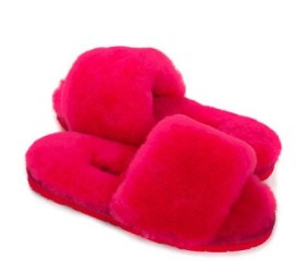 UGG Fluff Slide Slippers Rose Red UGG Fluff Slide Slippers Rose Red
