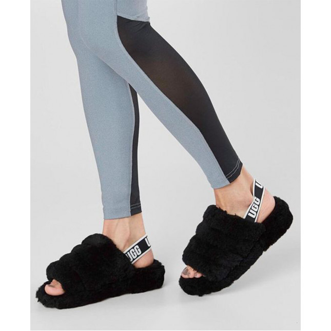 UGG Fluff Yeah Slide-Black