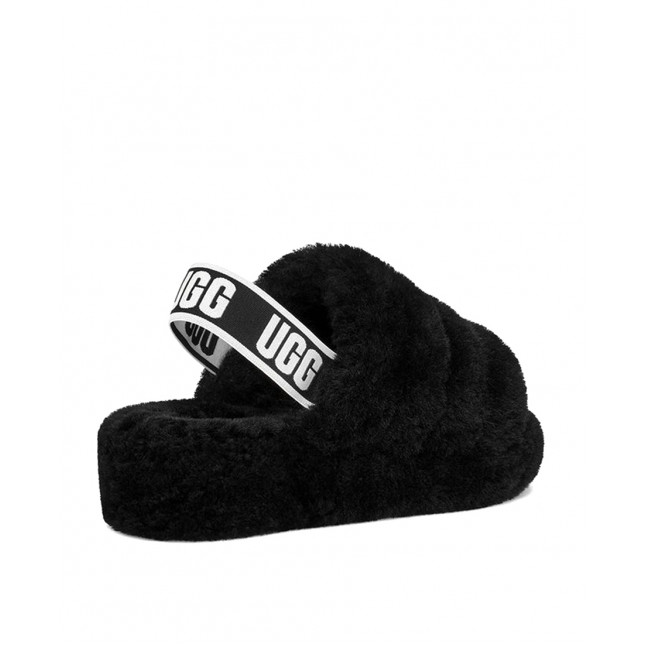 UGG Fluff Yeah Slide-Black