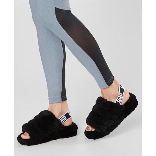 UGG Fluff Yeah Slide-Black