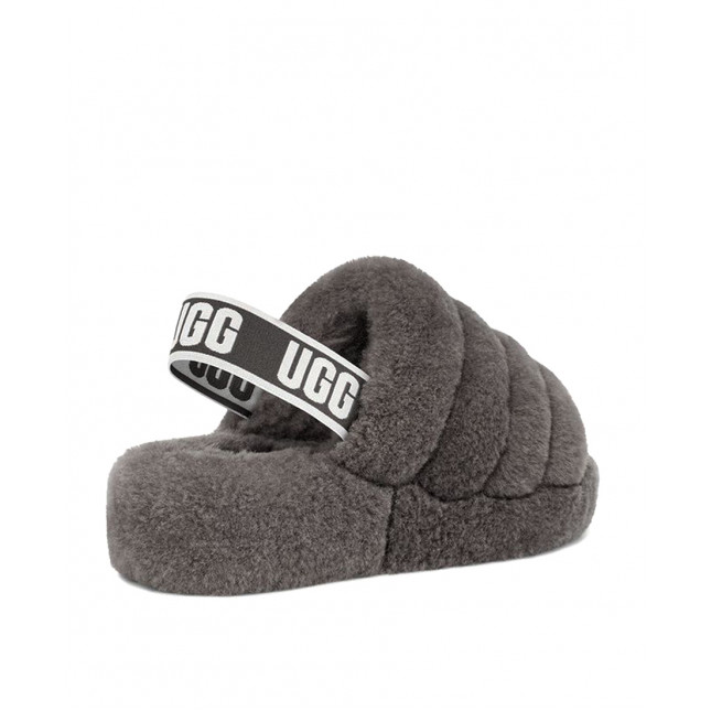 UGG Fluff Yeah Slide-Grey