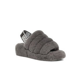 UGG Fluff Yeah Slide-Grey
