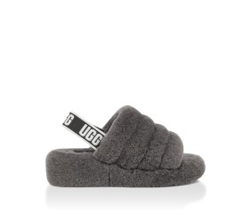 UGG Fluff Yeah Slide-Grey