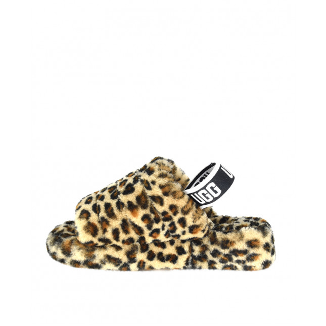 UGG Fluff Yeah Slide-Leopard