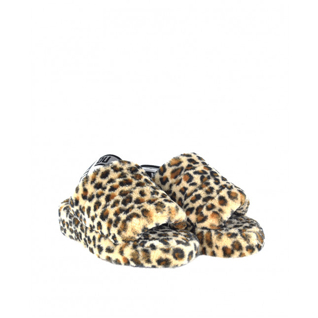 UGG Fluff Yeah Slide-Leopard