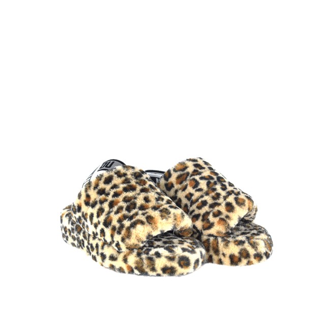 UGG Fluff Yeah Slide-Leopard