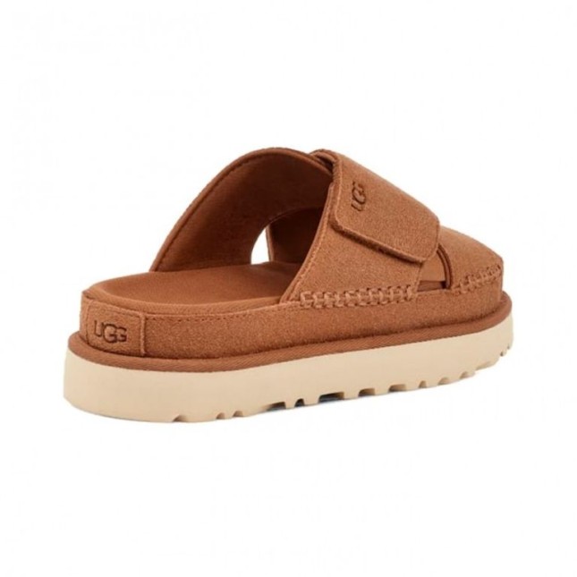 UGG Goldenstar Cross Slide - Chestnut