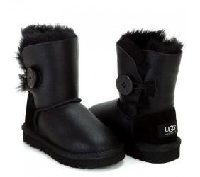 UGG Kids Bailey Button Metallic Black