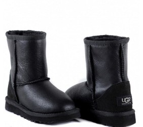 UGG Kids Classic Short Metallic Black