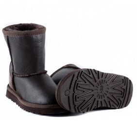 UGG Kids Classic Short Metallic Chocolate