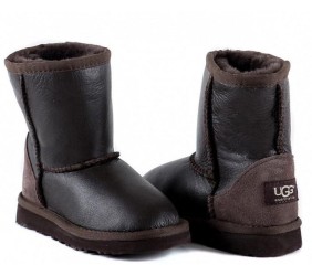 UGG Kids Classic Short Metallic Chocolate
