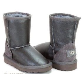 UGG Kids Classic Short Metallic Grey