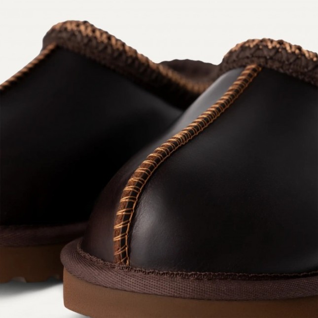 UGG Tasman Slippers Leather Regen Ironwood