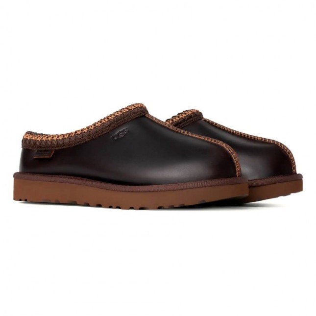 UGG Tasman Slippers Leather Regen Ironwood