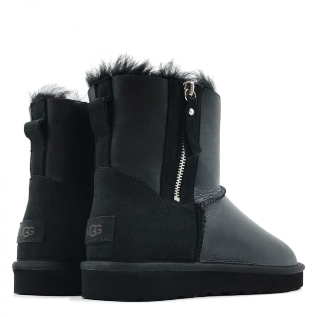 UGG Mens Classic Mini Double Zip Metallic Black