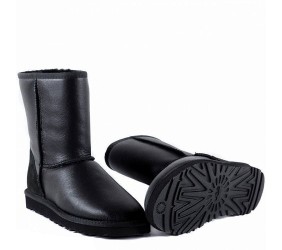 UGG Mens Classic Short Metallic Black