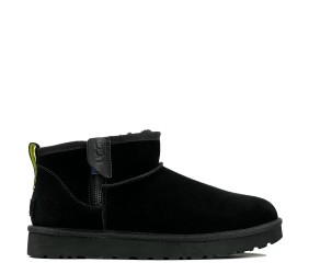 UGG Mens Classic Ultra Mini Zip Boot Black/Pearfect