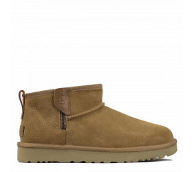 UGG Mens Classic Ultra Mini Zip Boot Chestnut
