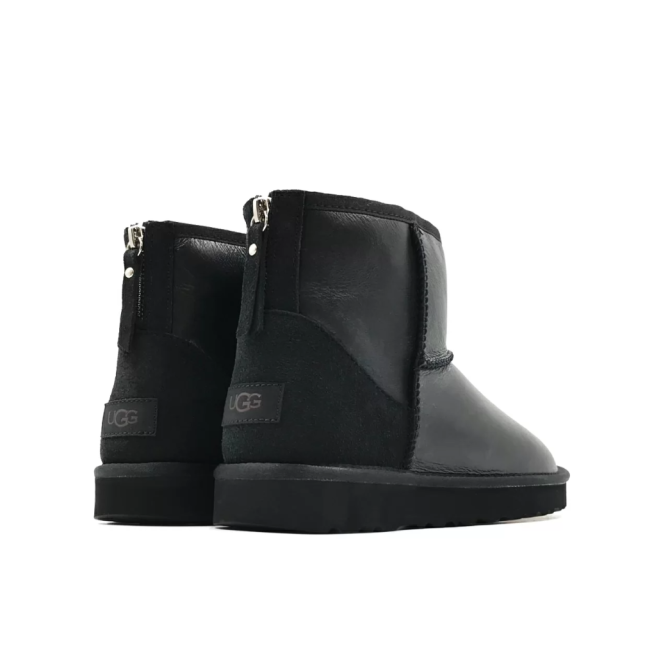 UGG Mens Classic Mini Zip Metallic Black