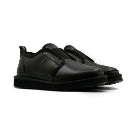 UGG Mens Slippers Flex Leather Black