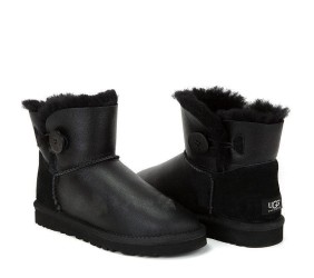 UGG Mini Bailey Button Metallic Black