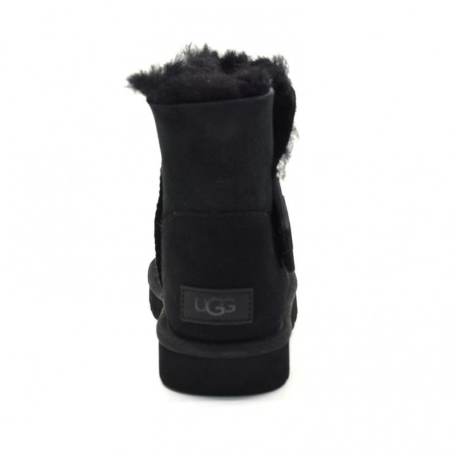UGG Mini Bailey Graphic Logo Suede Black
