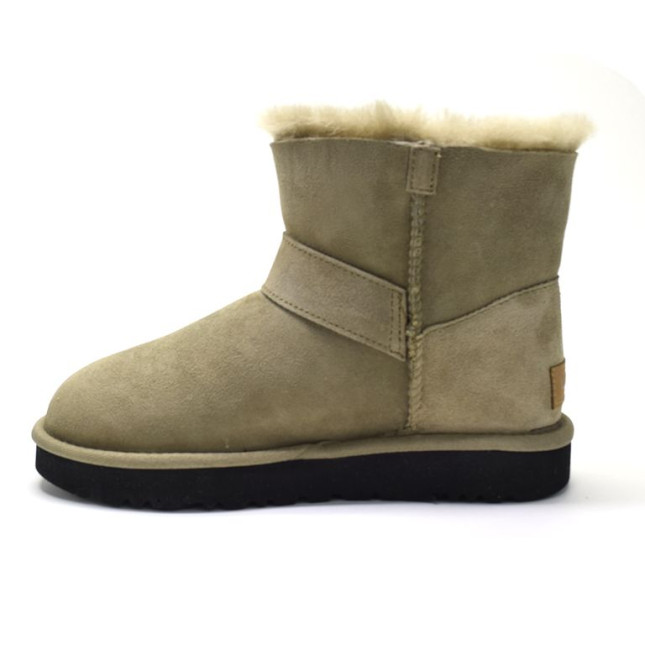 UGG Mini Bailey Graphic Logo Suede Olive