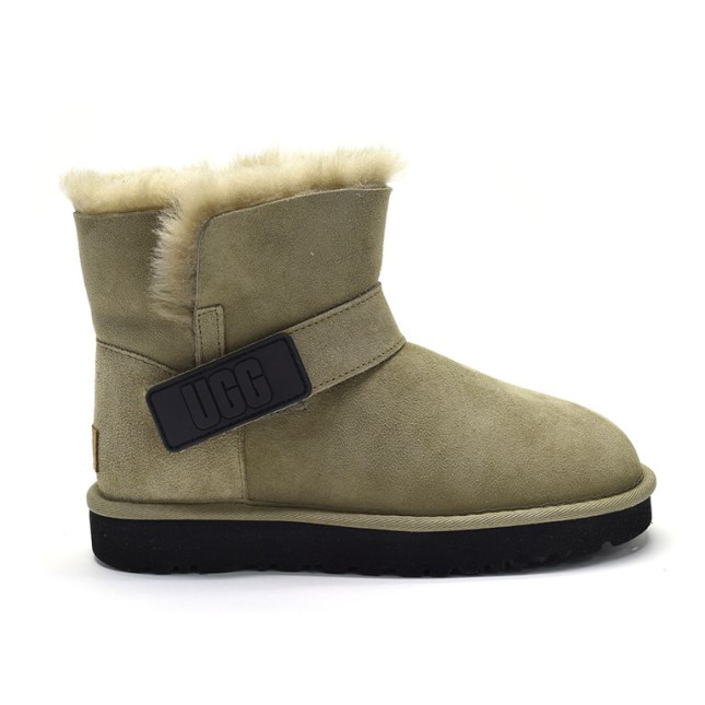 UGG Mini Bailey Graphic Logo Suede Olive