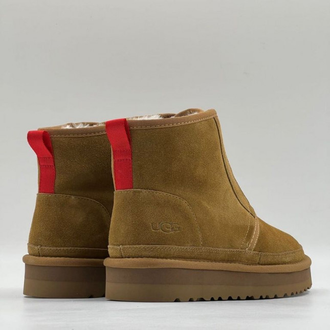 UGG Neumel Platform Zip Chestnut