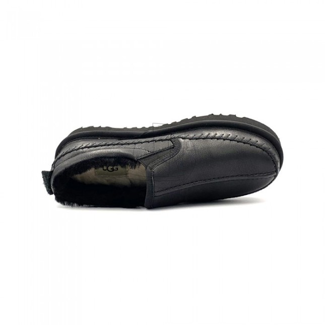 UGG Stitch Slip Leather Black