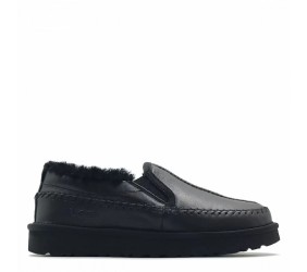 UGG Stitch Slip Leather Black