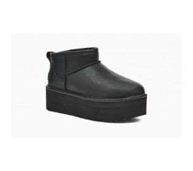 UGG Classic Ultra Mini Platform Black Leather