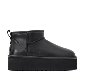 UGG Classic Ultra Mini Platform Black Leather