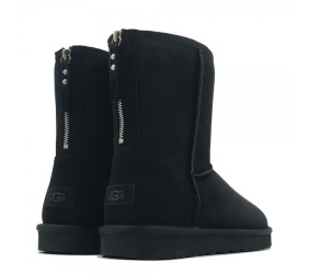 UGG Mens Classic Short Zip II Black UGG Mens Classic Short Zip II Black