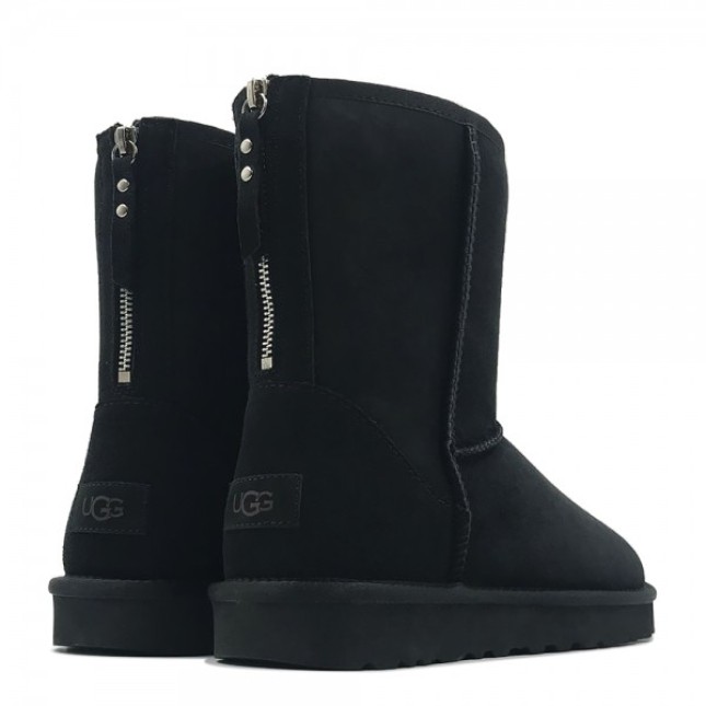 UGG Mens Classic Short Zip II Black