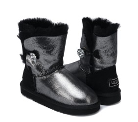 UGG Kids Bailey Button I Do Black
