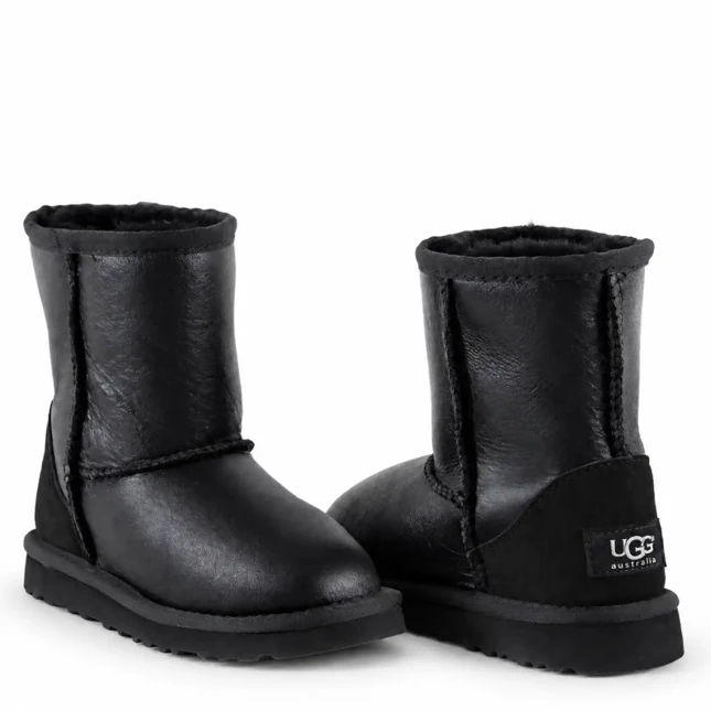 UGG Kids Classic Short Metallic Black