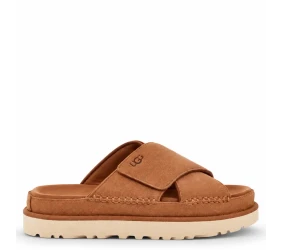 UGG Goldenstar Cross Slide - Chestnut